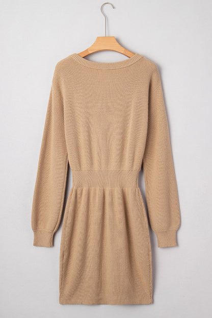 Threaded Pear Zariah Embellished Keyhole Ribbed Sweater