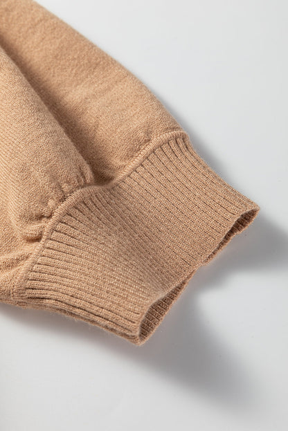 Threaded Pear Jasmine Short Puff Sleeve Sweater