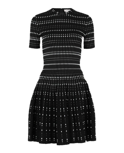 Alexander McQueen Stitch Dot Fit and Flare Dress