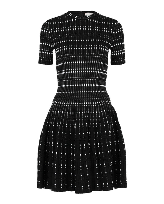 Alexander McQueen Stitch Dot Fit and Flare Dress