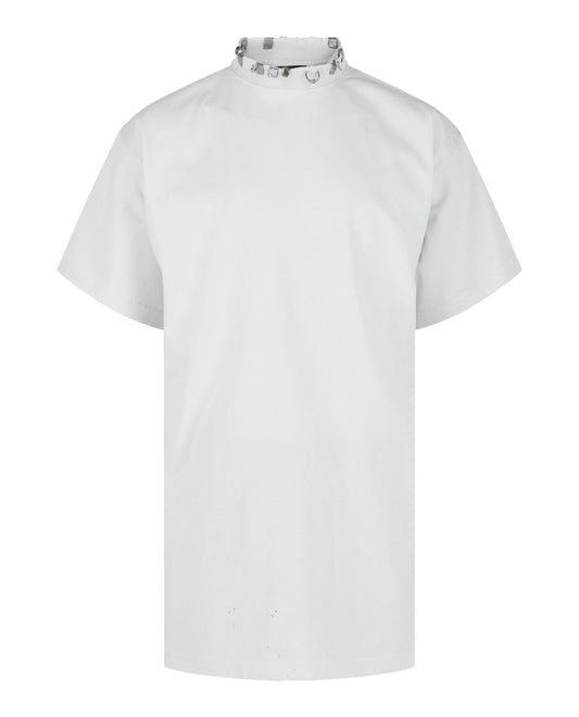 Balenciaga Oversized Distressed Pierced T-Shirt