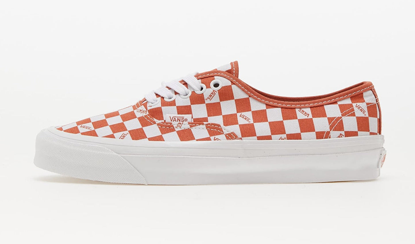 Vans Men's Vault Og Authentic Lx 'Checkerboard Mecca Orange' Sneakers