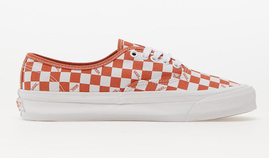 Vans Men's Vault Og Authentic Lx 'Checkerboard Mecca Orange' Sneakers