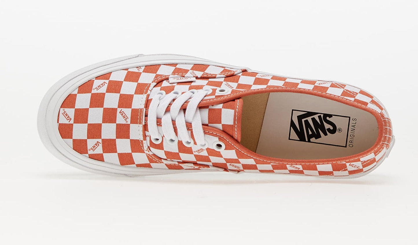 Vans Men's Vault Og Authentic Lx 'Checkerboard Mecca Orange' Sneakers