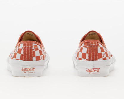 Vans Men's Vault Og Authentic Lx 'Checkerboard Mecca Orange' Sneakers