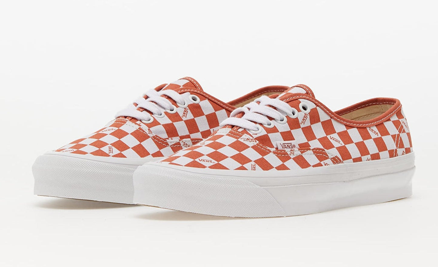 Vans Men's Vault Og Authentic Lx 'Checkerboard Mecca Orange' Sneakers