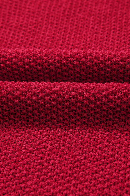 Threaded Pear Demi Block Knit Loose Sweater