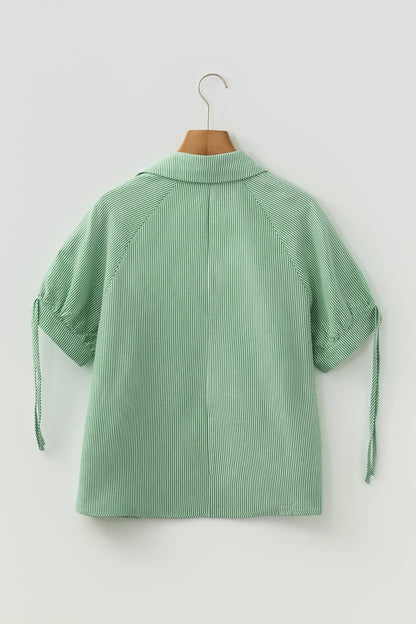 Threaded Pear Alexandra Collared Half Sleeve Blouse