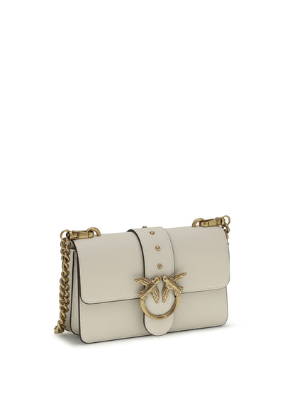 Shoulder Bag Love One White Silk/Antique Gold