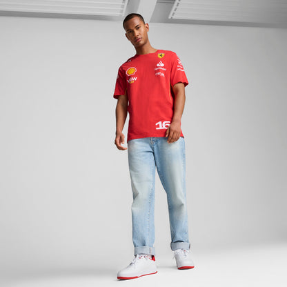 Puma Men's Sf Scuderia Ferrari Leclerc Tee Tops