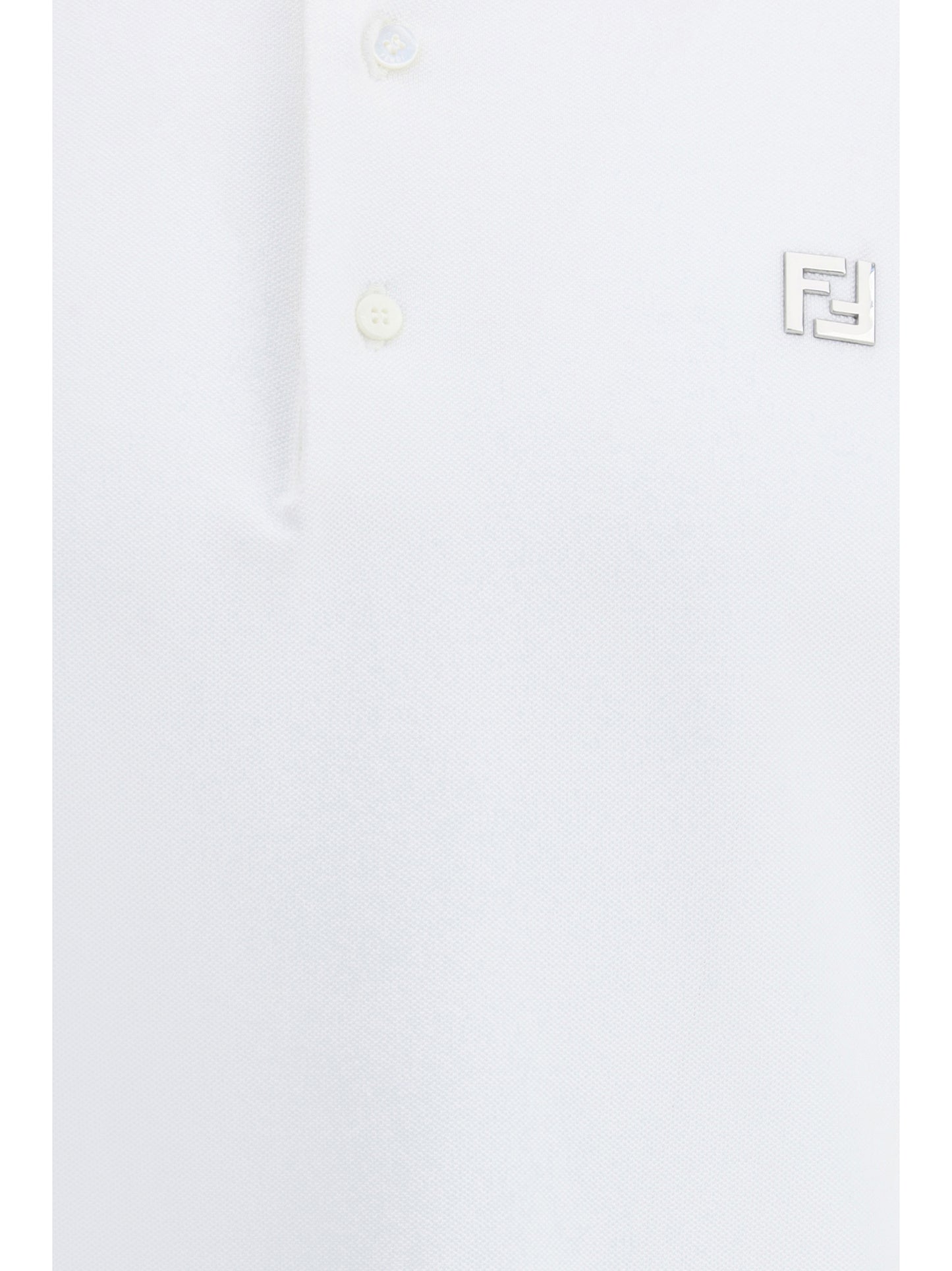 Polo Shirt White Cotton