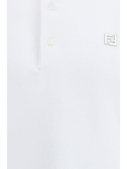 Polo Shirt White Cotton