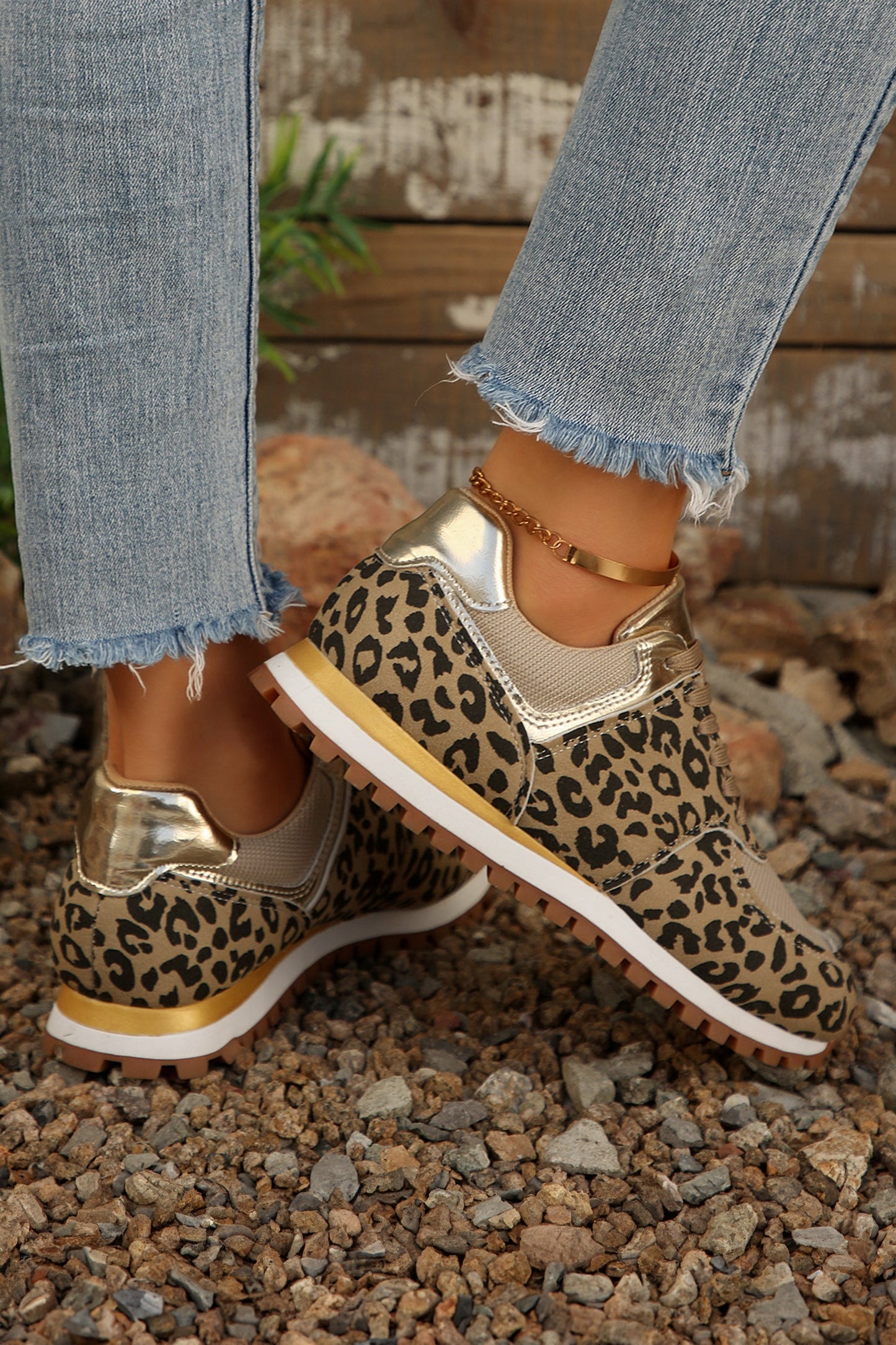 Threaded Pear Romy Patchwork Lace Up Sneakers