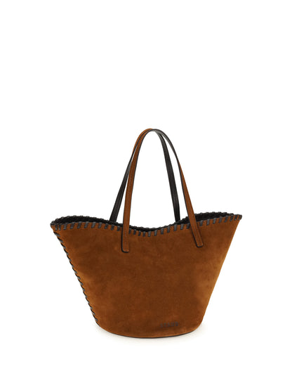 Handbag Caro Suede Tobacco/Espresso