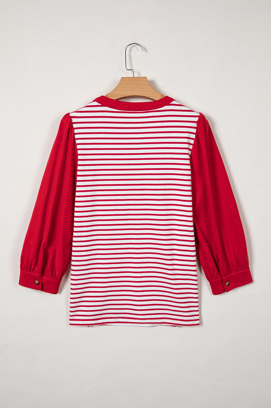 Threaded Pear Wrenley 4 Sleeve Patchwork Top