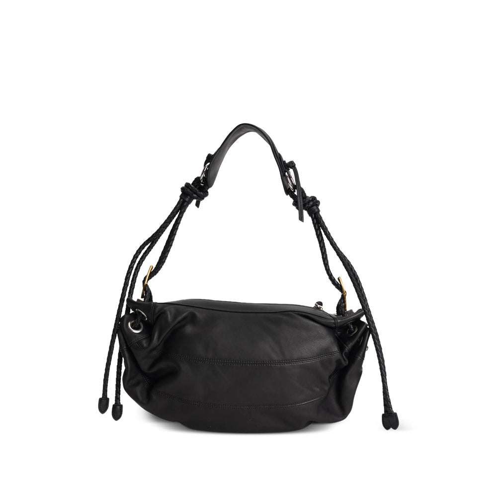 Leather Shoulder Bag Black