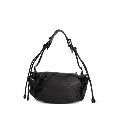 Leather Shoulder Bag Black