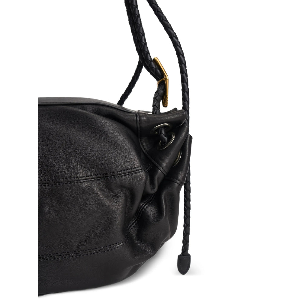 Leather Shoulder Bag Black