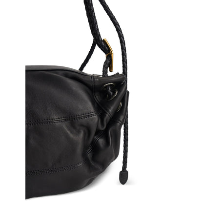 Leather Shoulder Bag Black