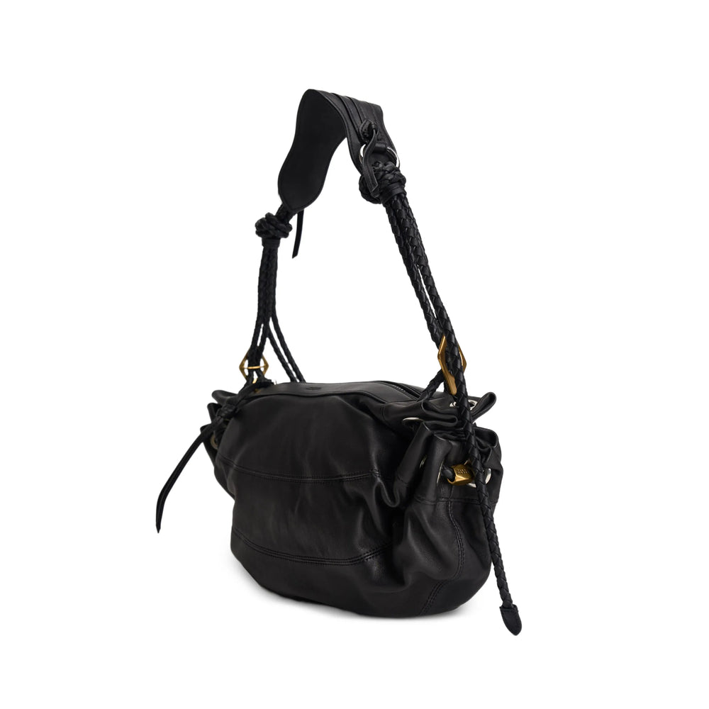 Leather Shoulder Bag Black