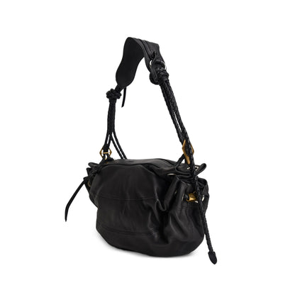 Leather Shoulder Bag Black