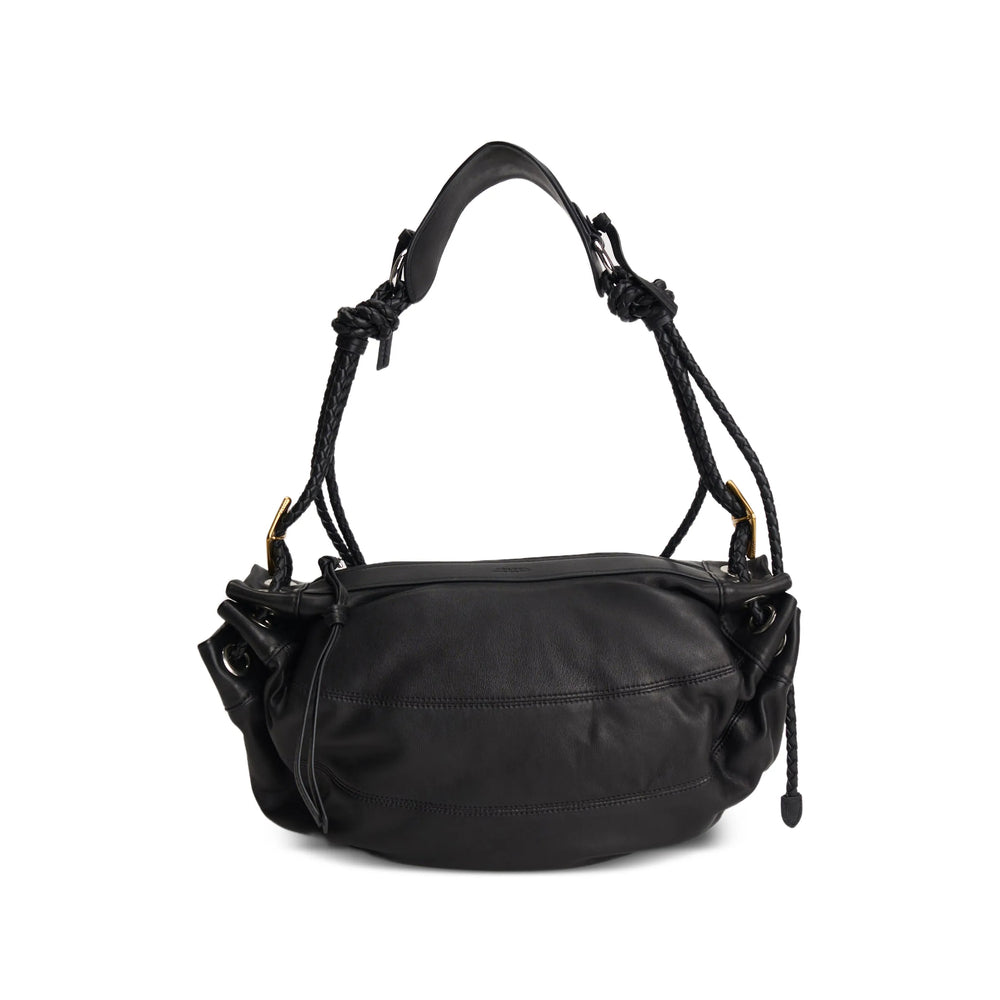 Leather Shoulder Bag Black