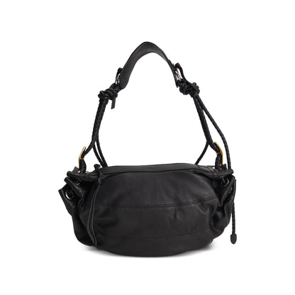 Leather Shoulder Bag Black