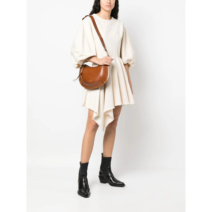 Shoulder Bag Chocolate Brown Calf Leather