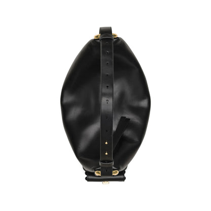 Shoulder Bag Black Calf Leather