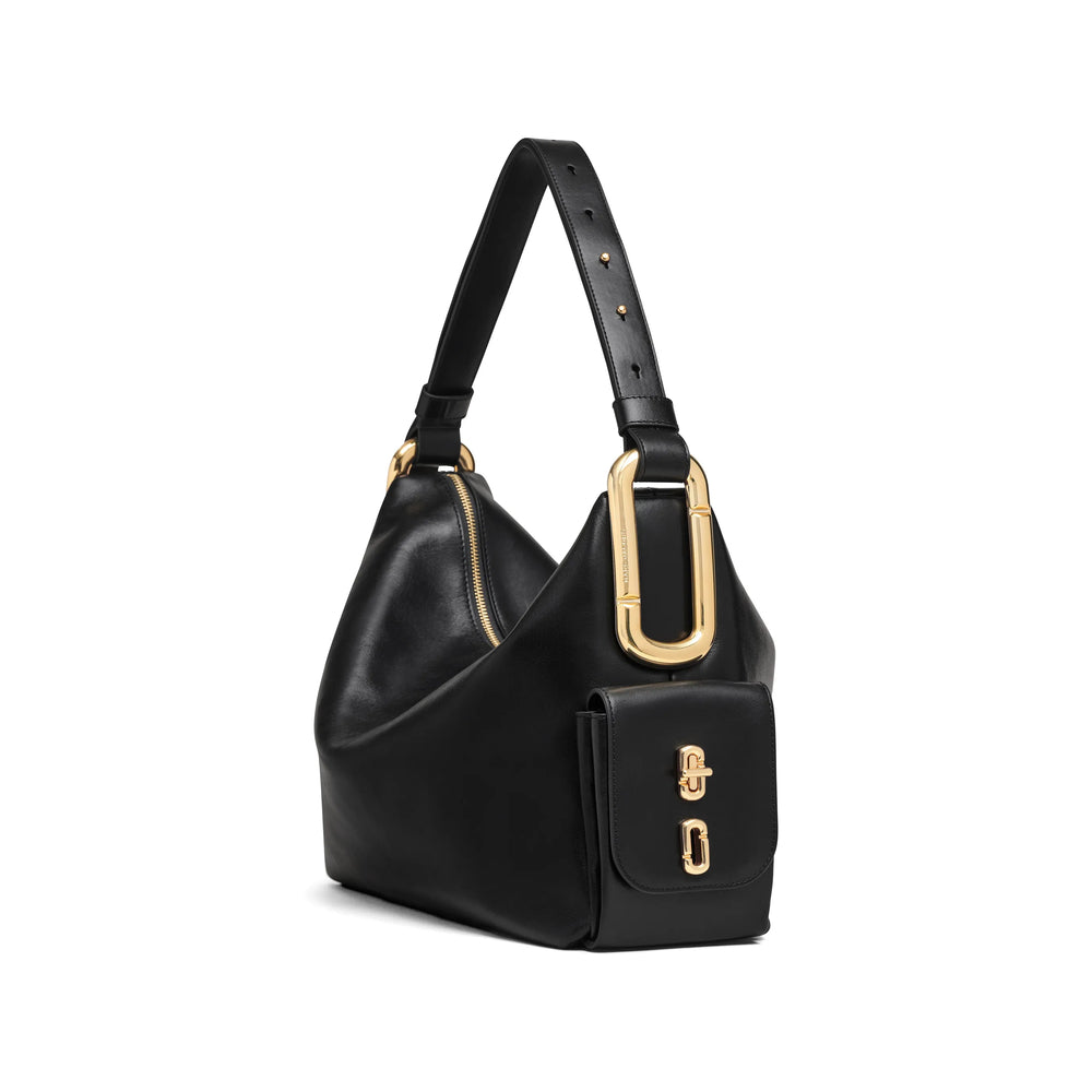 Shoulder Bag Black Calf Leather