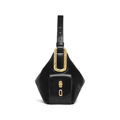 Shoulder Bag Black Calf Leather