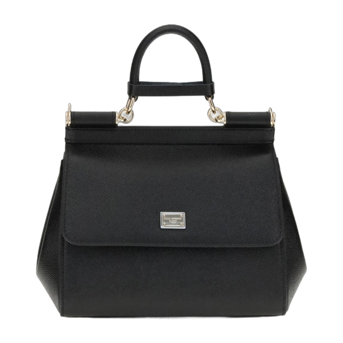 Leather Handbag Black Calfskin