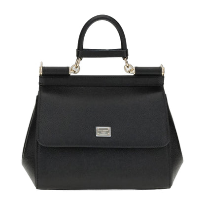 Leather Handbag Black Calfskin