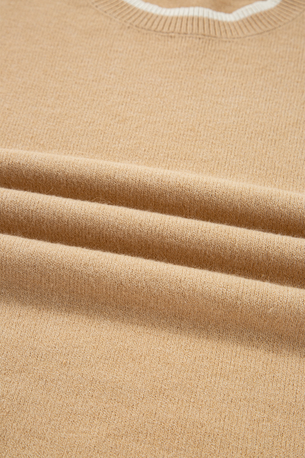 Threaded Pear Ava Cuff Contrast Trim Sweater