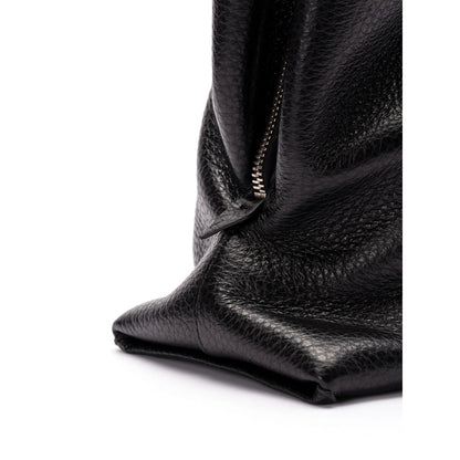 Shoulder Bag Black Grained Leather