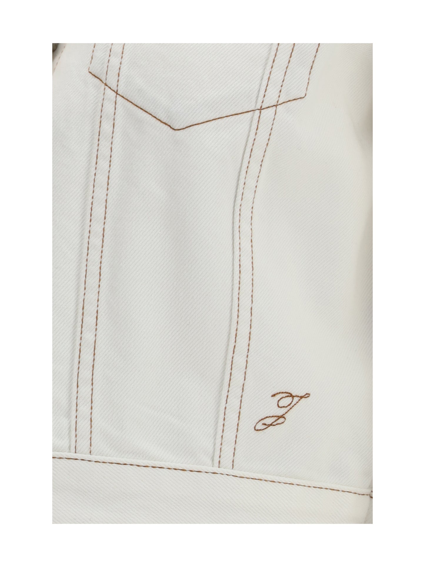 Denim Jacket Ovalo Off-White/Tabac