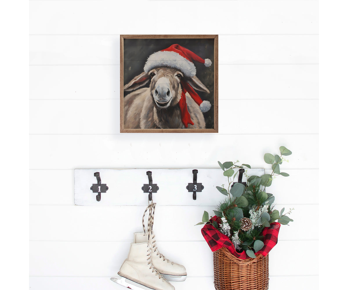 Kendrick Home Santa Donkey With Hat