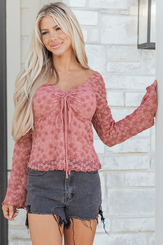 Threaded Pear Paloma Detail Floral Lace Blouse