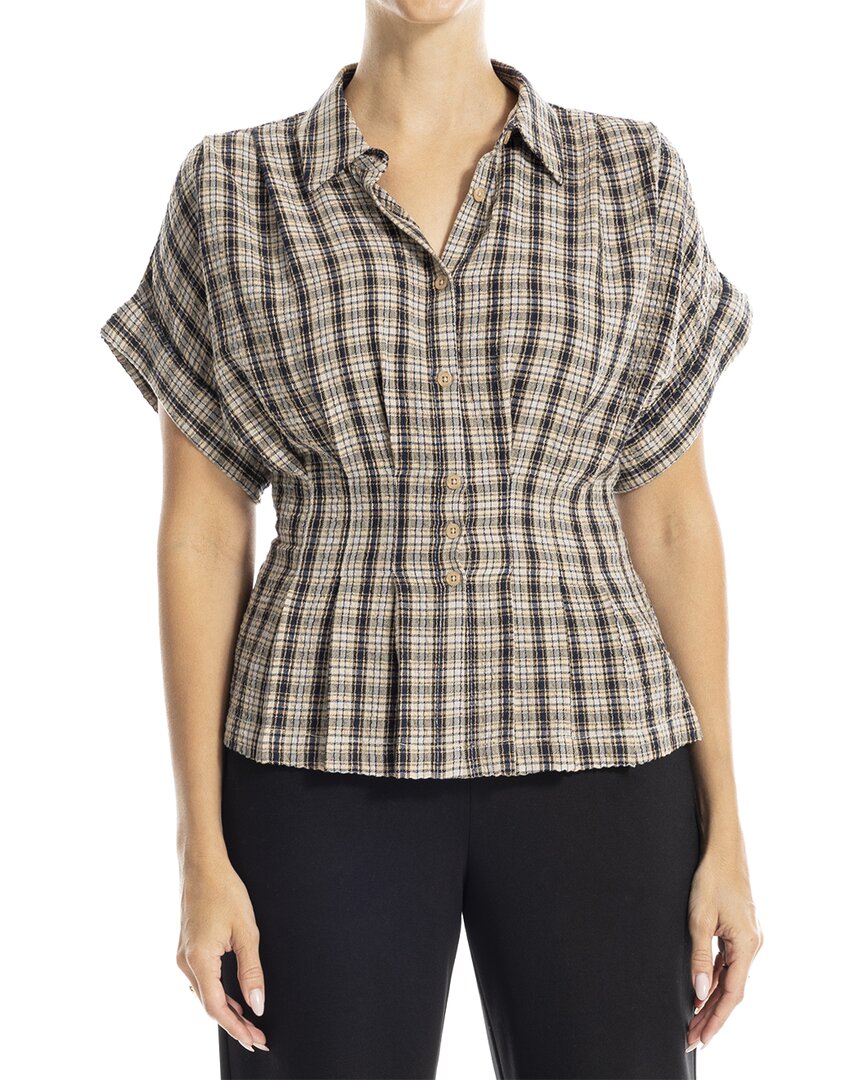 TAUPE/BLACK/SKY BLUE PLAID-011-