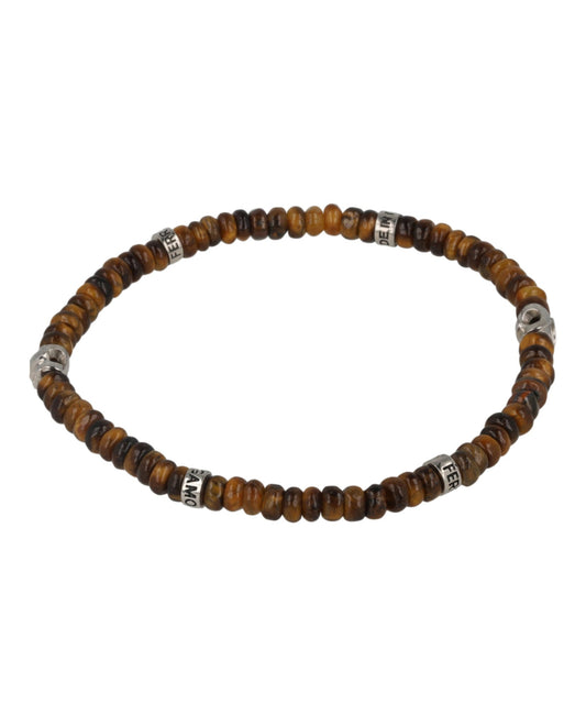 Ferragamo Medium Tiger Eye Beadstone Bracelet