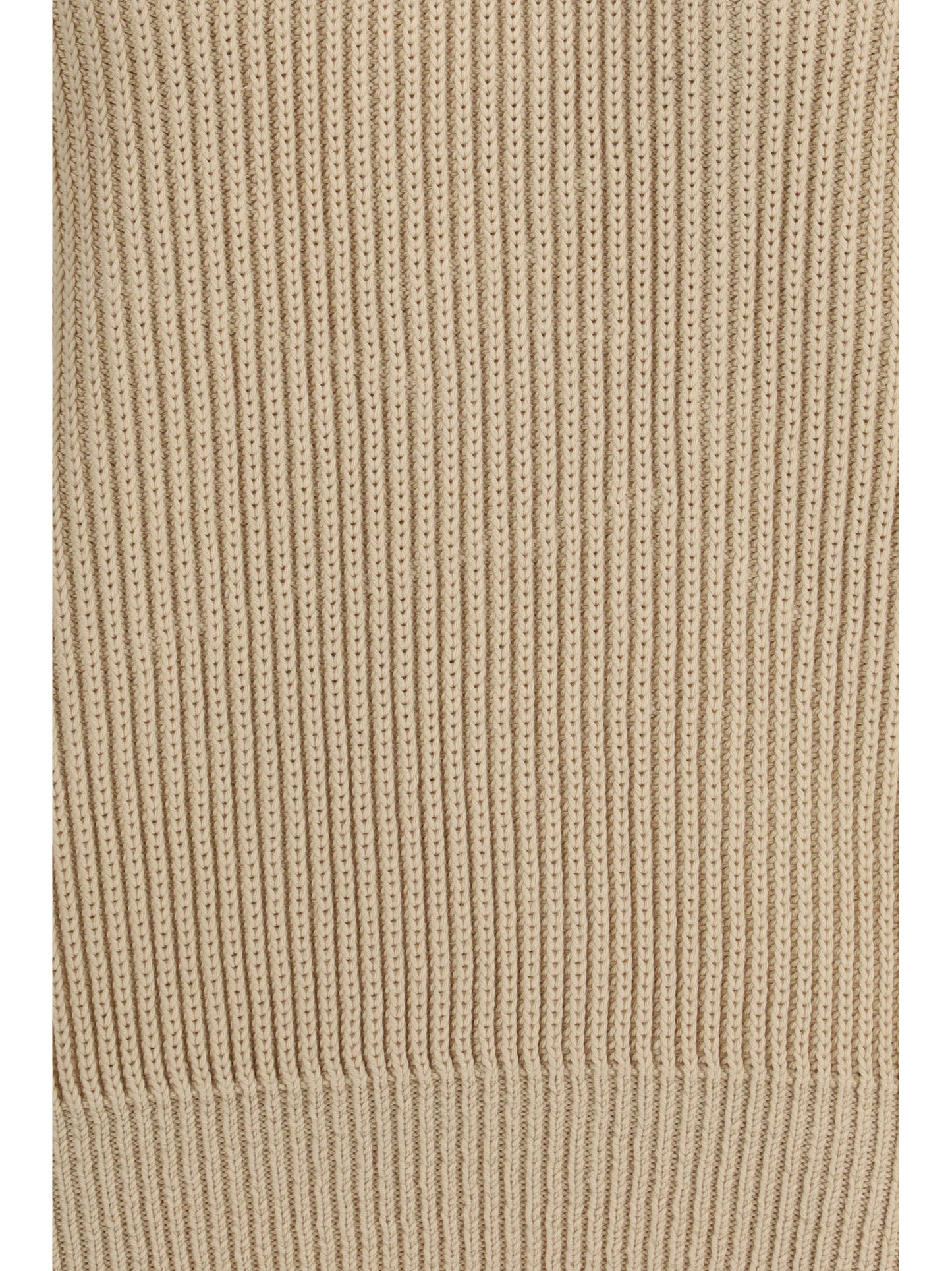 Pullover Ribbed Cotton Light Brown