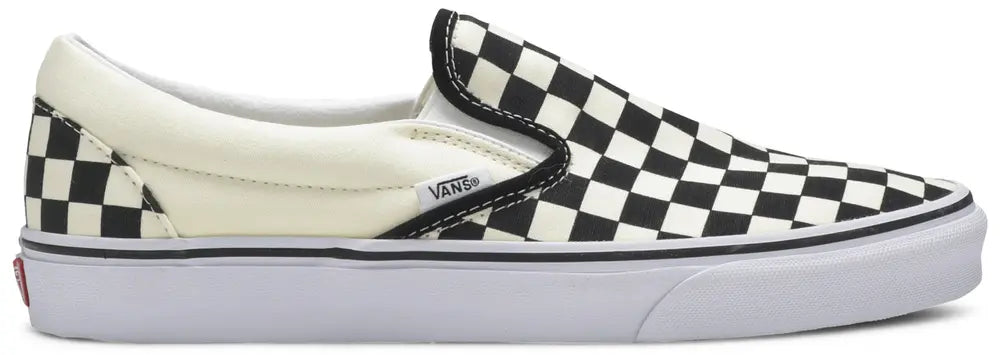 [vn000eyebww] Mens Vans Ua Classic Slip-on Checkerboard - Black/off White
