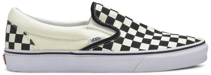[vn000eyebww] Mens Vans Ua Classic Slip-on Checkerboard - Black/off White