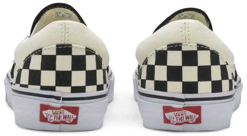 [vn000eyebww] Mens Vans Ua Classic Slip-on Checkerboard - Black/off White