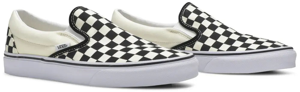 [vn000eyebww] Mens Vans Ua Classic Slip-on Checkerboard - Black/off White
