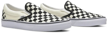 [vn000eyebww] Mens Vans Ua Classic Slip-on Checkerboard - Black/off White