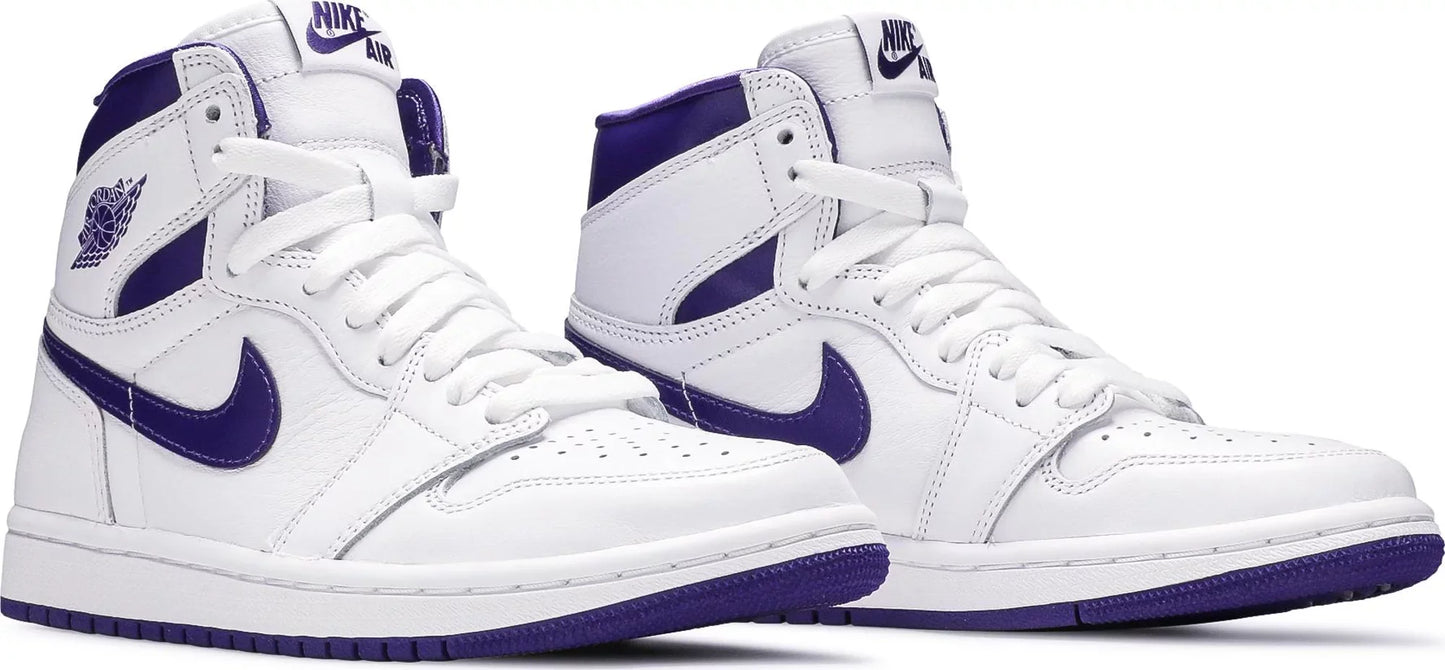 Air Jordan Preschool Retro 1 High Og 'Court Purple 2021' Ps Sneakers