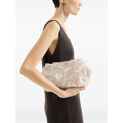 Clutch Bag Neutrals Silk
