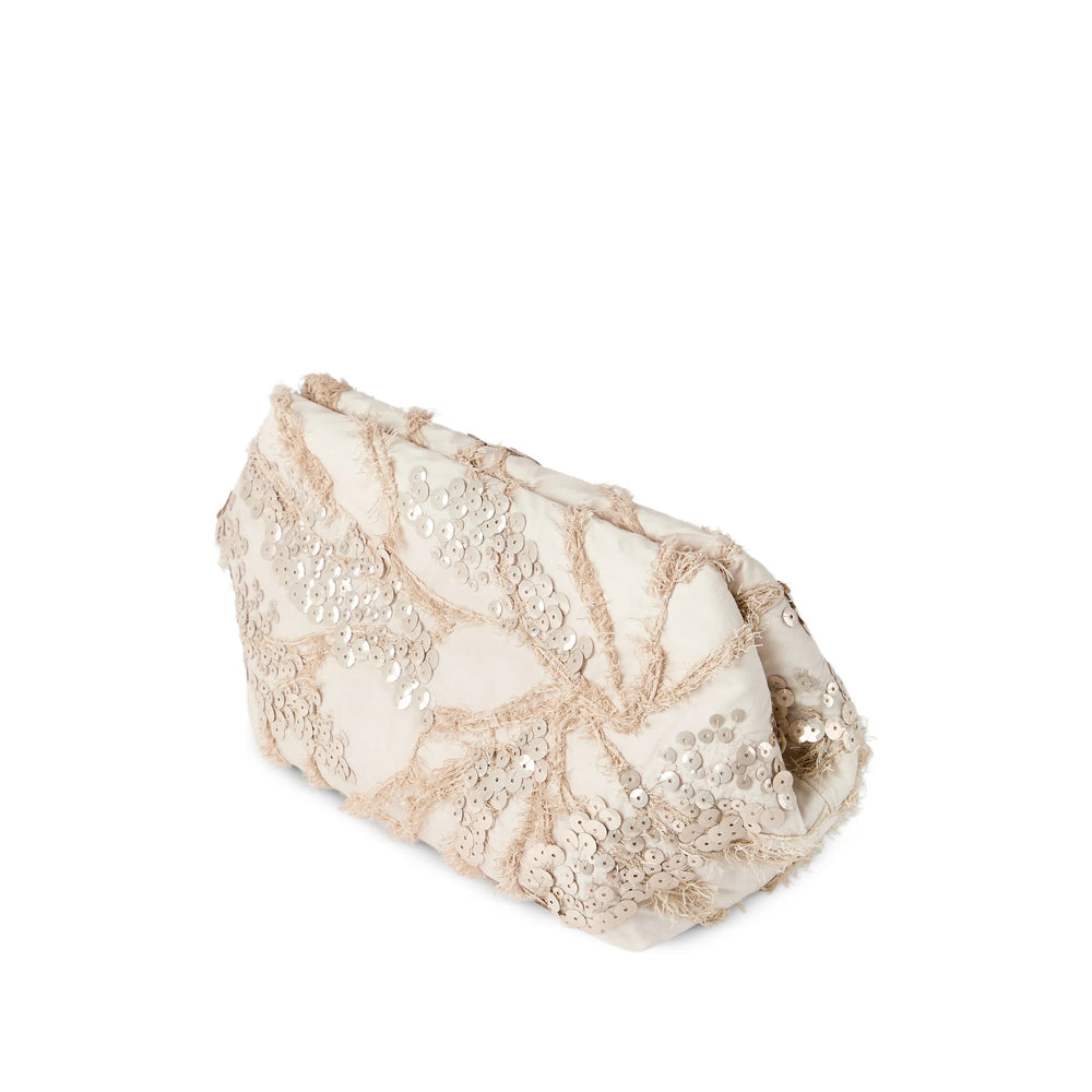 Clutch Bag Neutrals Silk