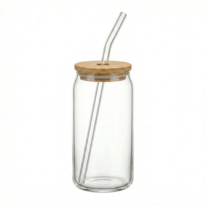 Jay Companies Avalon Set Of 4 Glass Sippers - 18Oz. With Bamboo Lid